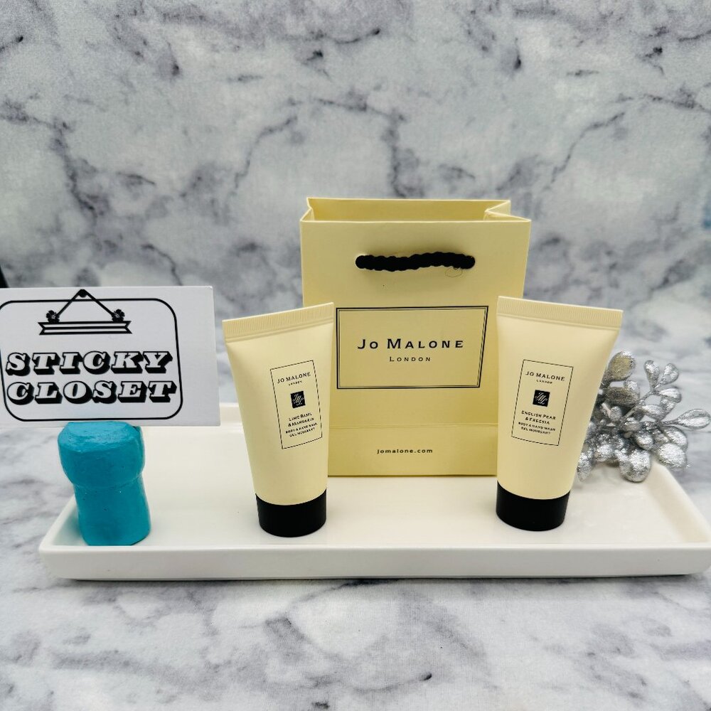 JO MALONE Set-English Pear&Freesia,Lime Basil&Mandarin Body Wash-30ml-2pc-NEW